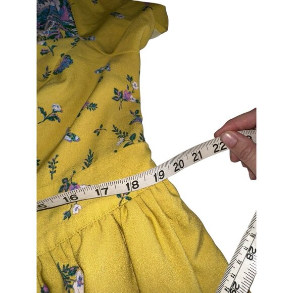 ModCloth Yellow Blue Roses Floral Lively Identity Mod Housewife A-Line Dress 1X - Picture 6 of 7